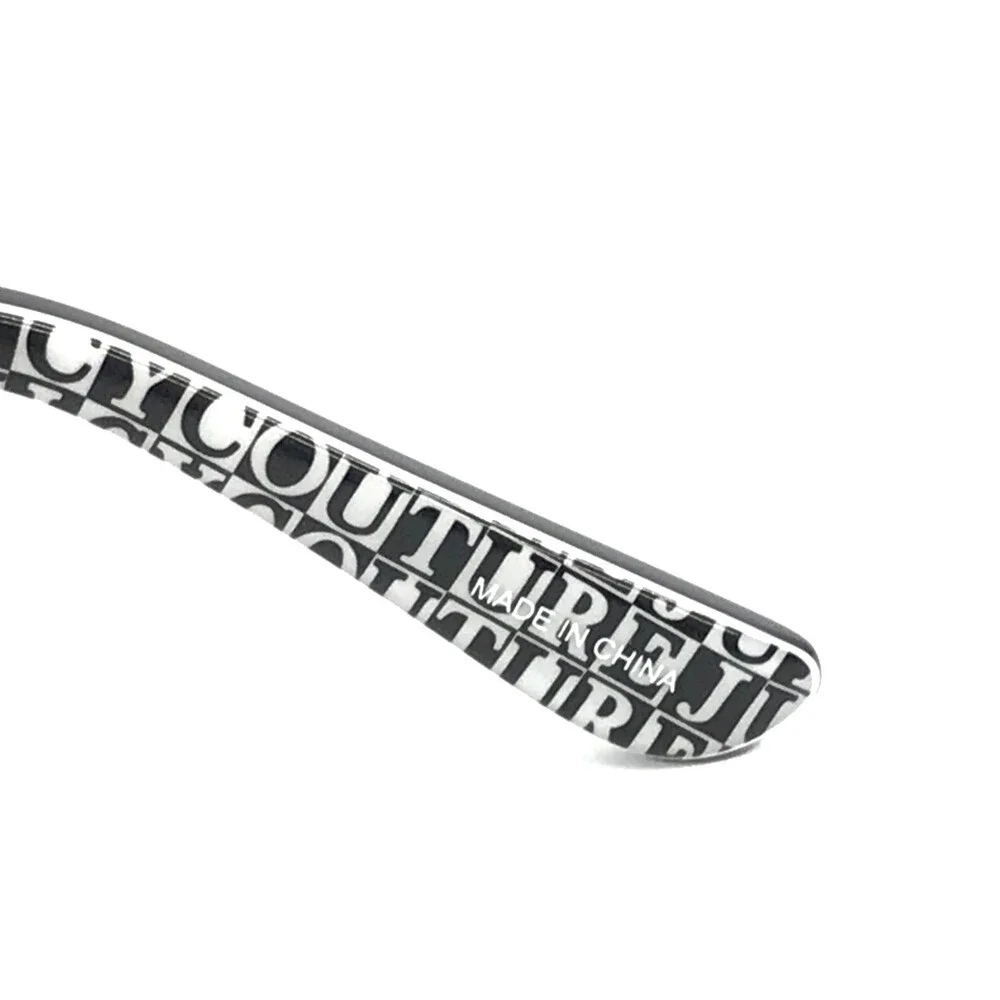Juicy Couture Eyeglasses Frames JU310 807 Black White Cat Eye Full Rim 50-17-135